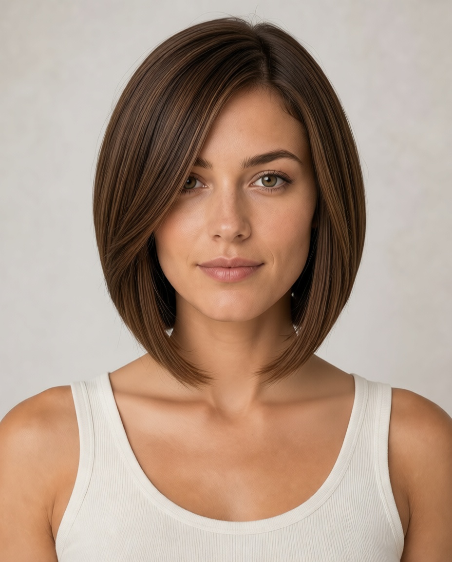 Asymmetrical Bob hairstyle example