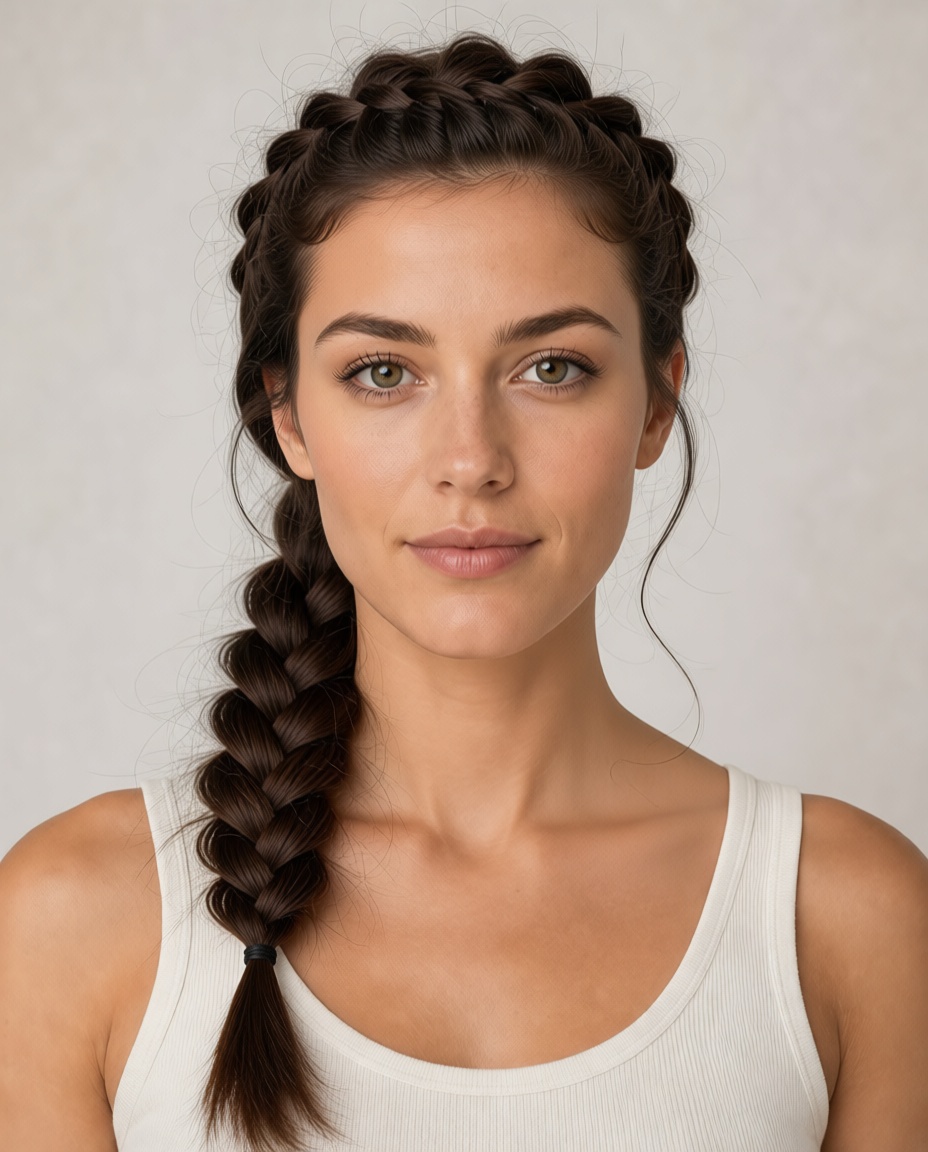 Dutch Braid hairstyle example