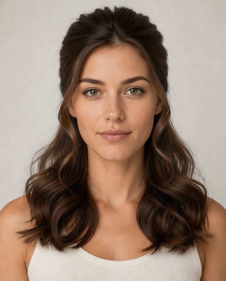 Half-Up, Half-Down hairstyle example