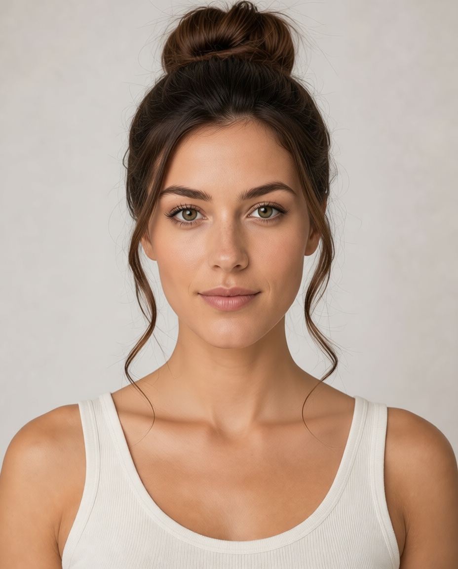 Half-Up Top Knot hairstyle example