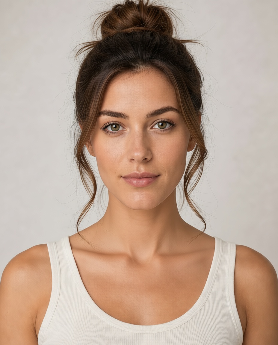 Messy Bun hairstyle example