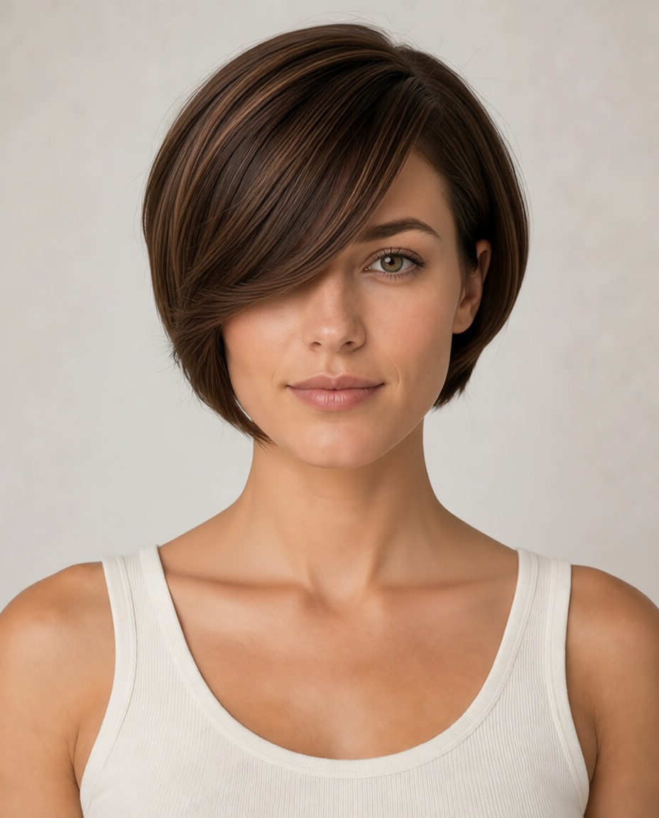 Sideswept Pixie hairstyle example