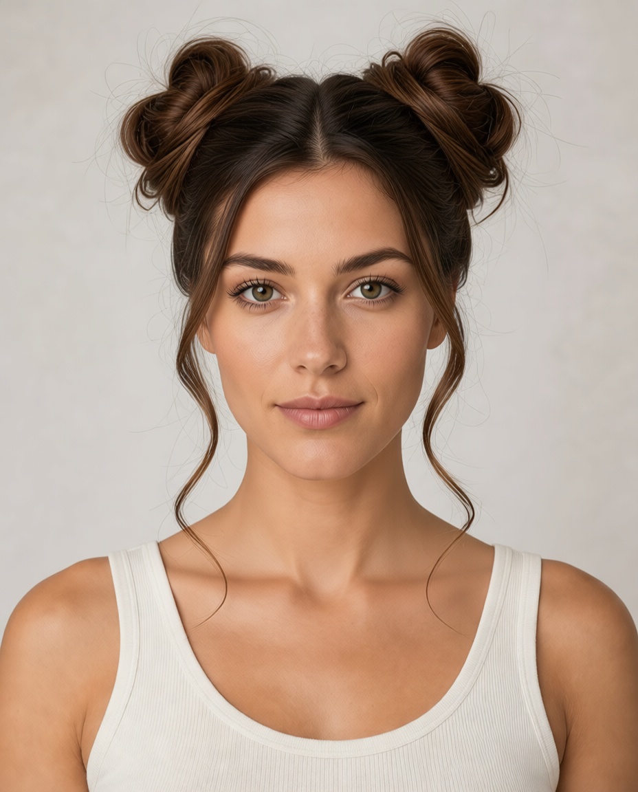 Space Buns hairstyle example