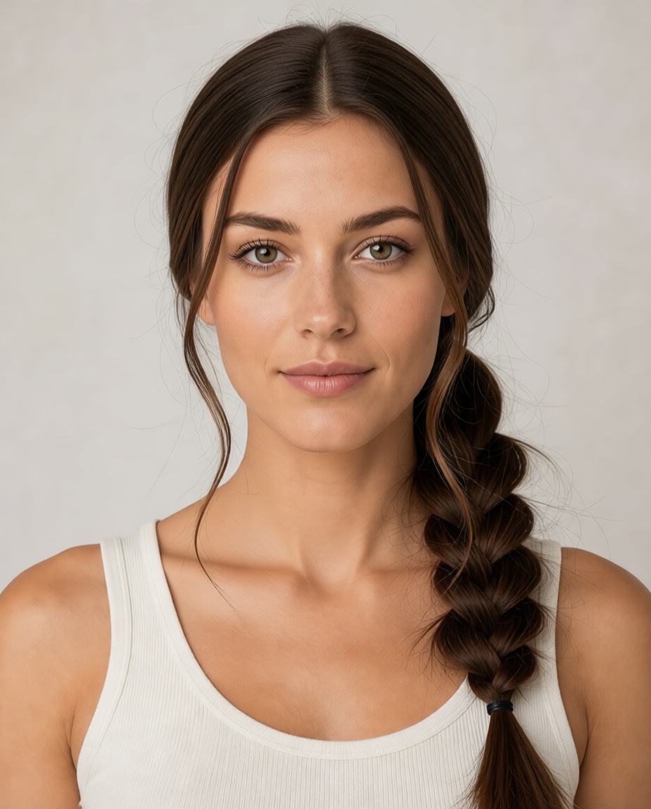Waterfall Braid hairstyle example